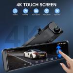 TUIFAC 4K Rear View Mirror Dash Cam