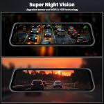 1080P Rear View Mirror Dash Cam with Night Vision