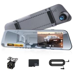 Dual Dash Cam with 1080P Front and Rear View