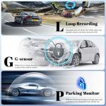 Dual Dash Cam with 1080P Front and Rear View