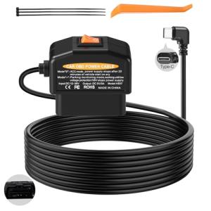 OBD2 to USB C Hardwire Kit for Dash Camera