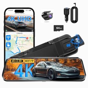 Dual Dash Camera with 4K Front & 2.5K Rear