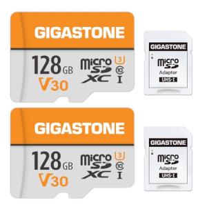 GIGASTONE 128GB Micro SD Card 2-Pack for Dash Cams