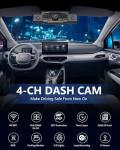 360° 4-Channel Dash Cam with WiFi & GPS