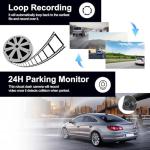 CAMECHO 4.5" Dual Lens Mirror Dash Cam 1080P