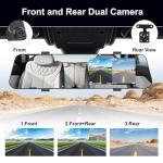 CAMECHO 4.5" Dual Lens Mirror Dash Cam 1080P