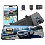 AZDOME 4K Mirror Dash Cam with GPS & WiFi