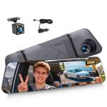 4.5 Inch Dual Lens 1080P Mirror Dash Cam