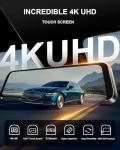 YKT 4K Rear View Mirror Dash Cam with WiFi