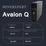 Canaan Avalon Q 90TH/s BTC ASIC Miner