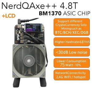 NerdQaxe++ Bitcoin Miner 4.8TH/s 4X BM1370