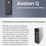Canaan Avalon Q 90T Quiet Home Miner 800W