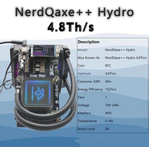 Bitaxe NerdQaxe++ Hydro 4.8TH/s Bitcoin Miner