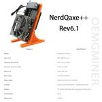 NerdQaxe++ Rev 6.1 Quiet 100W BTC Miner