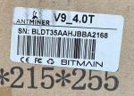 Bitmain AntMiner V9 4.0T ASIC Miner Unit