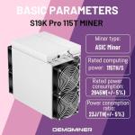 Antminer S19k Pro 115T Bitcoin Miner with PSU
