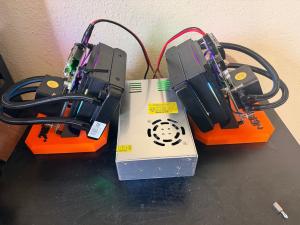 2 NerdQaxe++ Hydro 6.5TH/s EACH! OC'd With 600 WATT POWER SUPPLY USA SELLER!!!!!