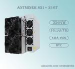 Antminer S21+ 216T ASIC Miner with PSU