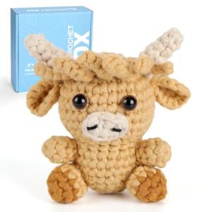 Highland Cow Crochet Kit for Beginners and Kids