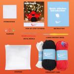 Beginner Crochet Kit with Yarn and Instructions