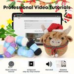 Beginner Christmas Crochet Kit - Highland Cow