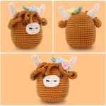 Beginner's Highland Cow Crochet Kit with Video Tutorial