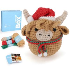 Beginner Christmas Crochet Kit - Highland Cow