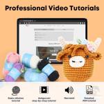 Beginner's Highland Cow Crochet Kit with Video Tutorial