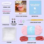 Beginner Pink Pig Crochet Kit with Tutorials