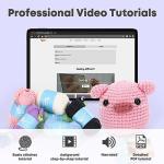 Beginner Pink Pig Crochet Kit with Tutorials