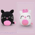 Beginner Crochet Kit: 2 Cats with Video Tutorial
