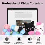 Beginner Crochet Kit: 2 Cats with Video Tutorial