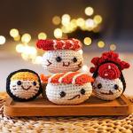 Sushi Crochet Kit for Beginners – 4 Pieces