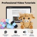 Highland Cow Crochet Kit for Beginners and Kids