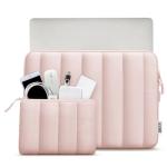TECOOL 15.6 Inch Puffy Laptop Sleeve - Pink