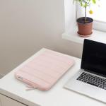 TECOOL 15.6 Inch Puffy Laptop Sleeve - Pink