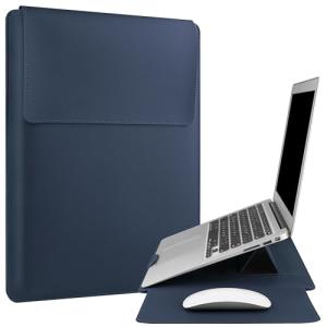 Stylish Laptop Sleeve Case with Stand, Blue