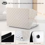 Checkered Cream Leather Case for MacBook Pro 13