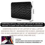 GABraden Black Leopard Laptop Sleeve for MacBook 15