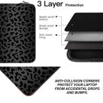 GABraden Black Leopard Laptop Sleeve for MacBook 15