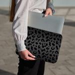 GABraden Black Leopard Laptop Sleeve for MacBook 15