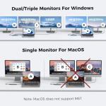 USB C Triple Monitor Hub with 4K HDMI