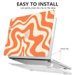 Orange Wave Case with Screen Protector for MacBook Pro 14