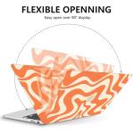 Orange Wave Case with Screen Protector for MacBook Pro 14