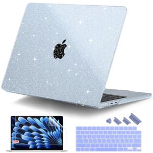 Glitter Sky Blue Hard Shell Case for MacBook Air