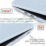 Glitter Sky Blue Hard Shell Case for MacBook Air