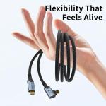 Thunderbolt 5 USB-C Cable, 1ft Right Angle