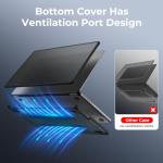 BlueSwan Frosted Black Hard Shell Case for MacBook Pro 13