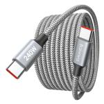 240W Braided USB C Fast Charging Cable 5FT