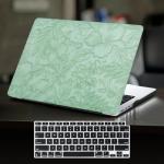 Green Floral Leather Case for MacBook Pro 14